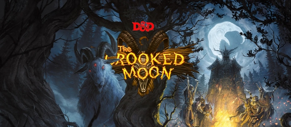 Banner da mesa de RPG: Dungeons & Dragons™: The Crooked Moon