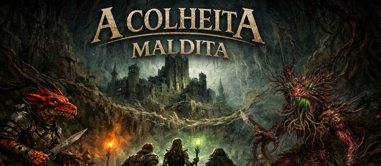 Banner da mesa de RPG: Colheita Maldita