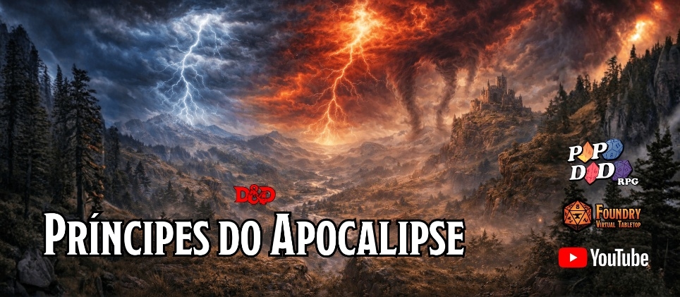 Banner da mesa de RPG: Príncipes do Apocalipse