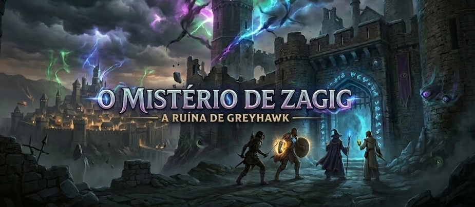 Banner da mesa de RPG: A RUÍNA DE GREYHAWK