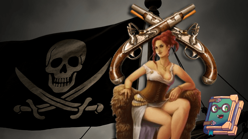 Banner da mesa de RPG: Ouro de saia e batom