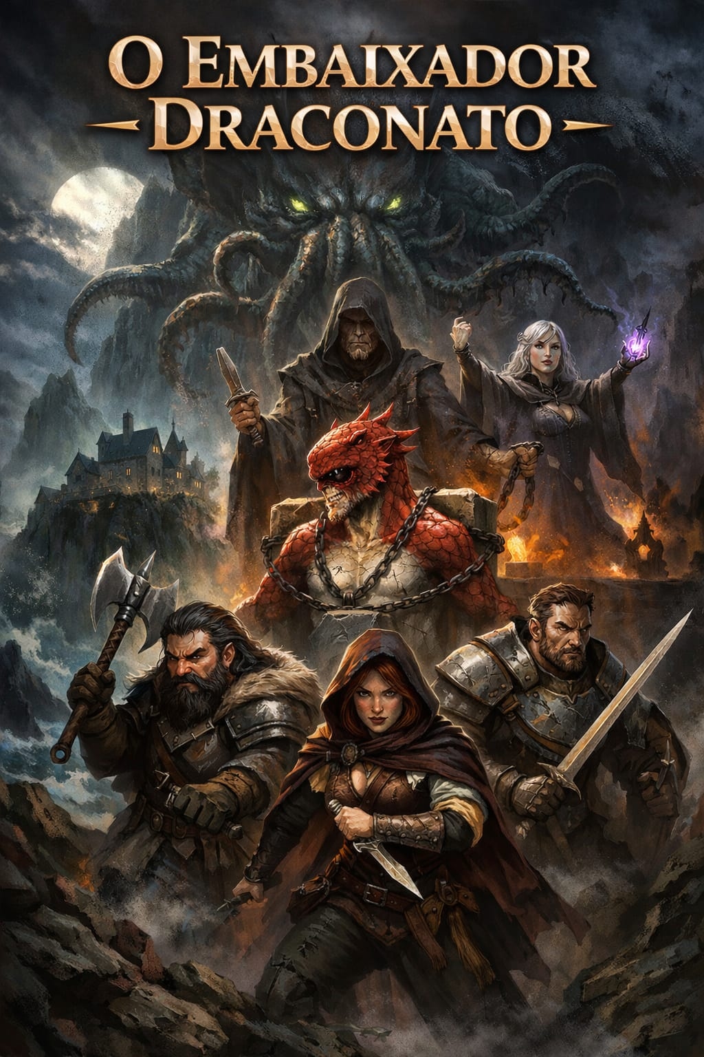 Banner da mesa de RPG: O Embaixador Draconato