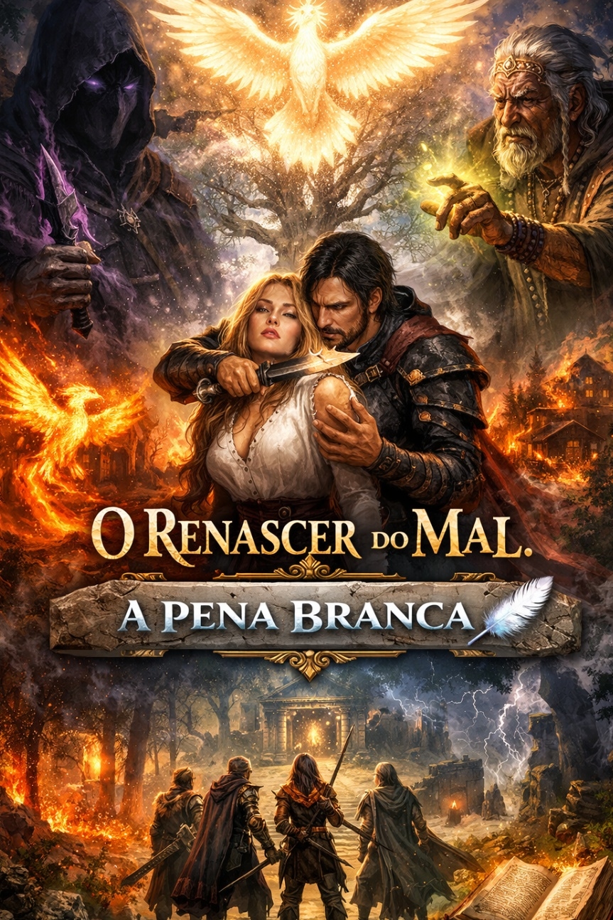 Banner da mesa de RPG: O Renascer do Mal : A Pena Branca