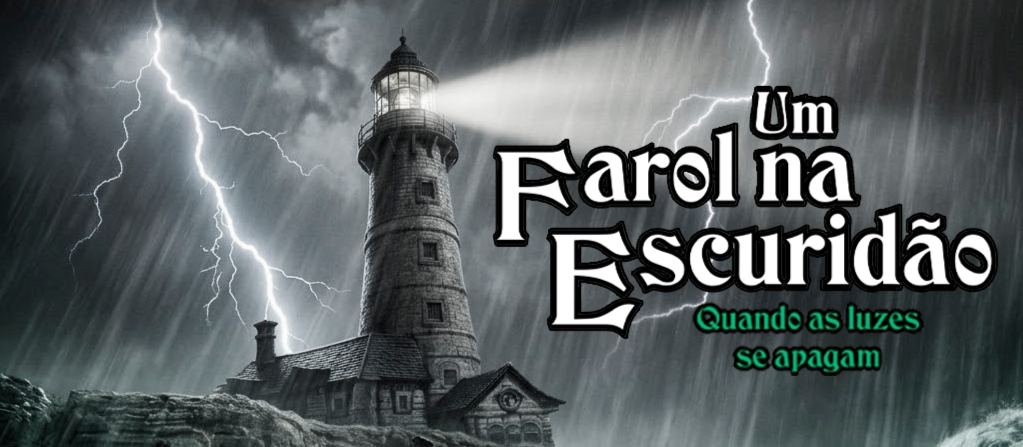 Banner da mesa de RPG: Um Farol na Escuridão - Cthulhu Brasil