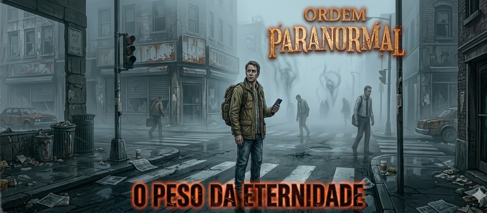 Banner da mesa de RPG: o peso da eternidade